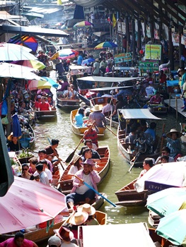 Thailand - schwimmende Märkte in Bangkok